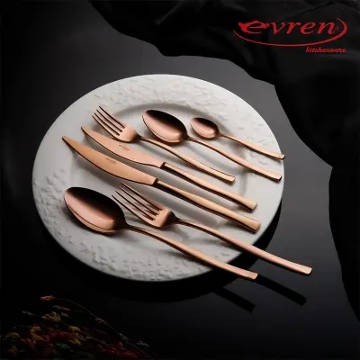 Ruya Copper Cutlery Set